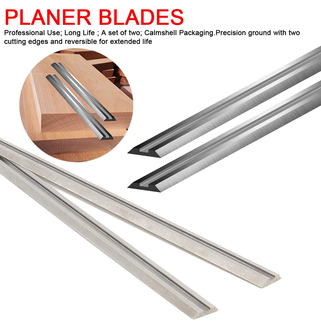 Hard Alloy Planer82x5.5x1.2mm Reversible Wood Planer Knife for Woodworking Machinery Parts Wood Planer Blades