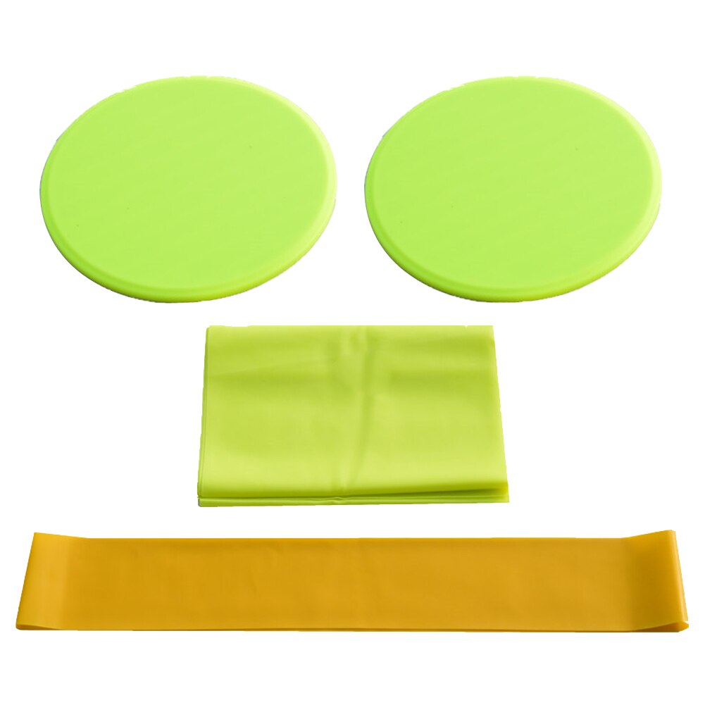 Pilates Strength Training Health Exercise Pull Up Fitness Yoga Gym Sport Resistance Bands Set PVC Workout Elastic Slide Plate