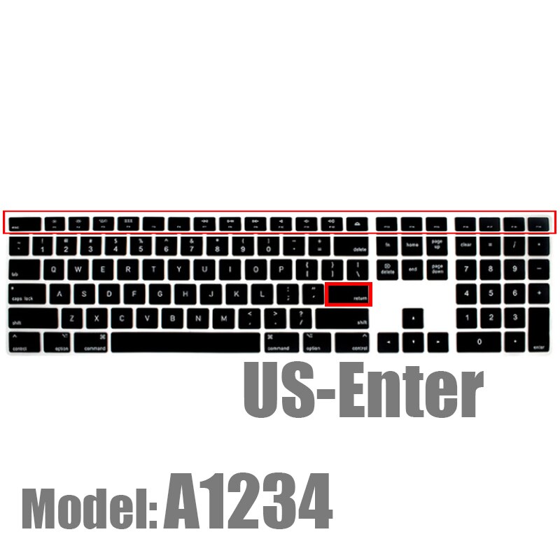 Silicone Keyboard Cover Keypad Skin Protector For Apple Magic Keyboard with Numeric Keypad A1843 MQ052LL/A MB110/B A1243 Imac