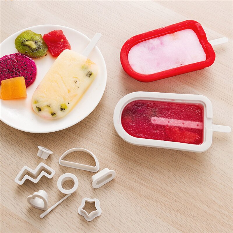Freezer silicone ice cream tubs Mold Bar Making Tool Juice Popsicle Summer DIY Molds Children Pop Tray Ice Cube Maker Ice Cream