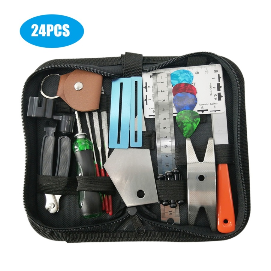 22PCS Repairing Maintenance Tools Guitar Tool Kit String Organizer String Action Ruler Gauge Measuring Tool Hex Wrench Set: Type 10