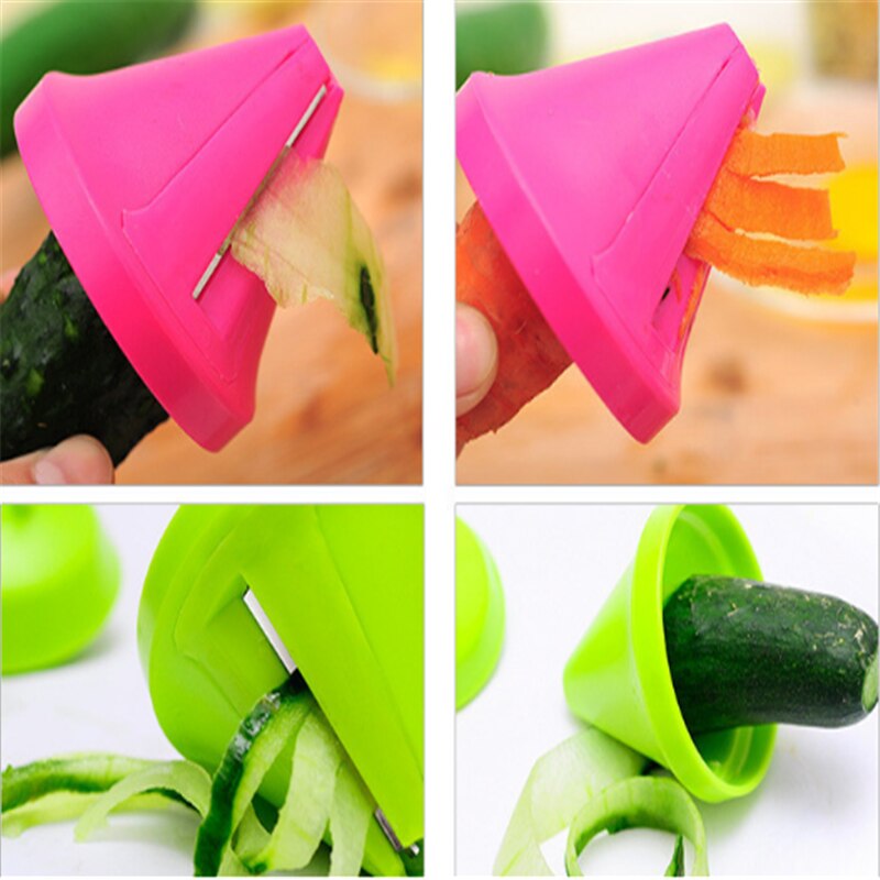 1pc kjøkken gadget trakt grønnsak gulrot reddik kutter strimle slicer spiral enhet kjøkken tilbehør kjøkken varer kjøkken. q