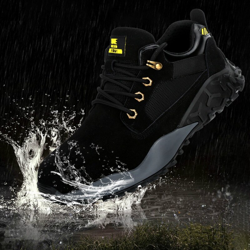 Zapatos de seguridad antideslizantes para hombre, zapatillas informales reflectantes, antideslizantes, con punta de acero, para trabajo Para Hombre
