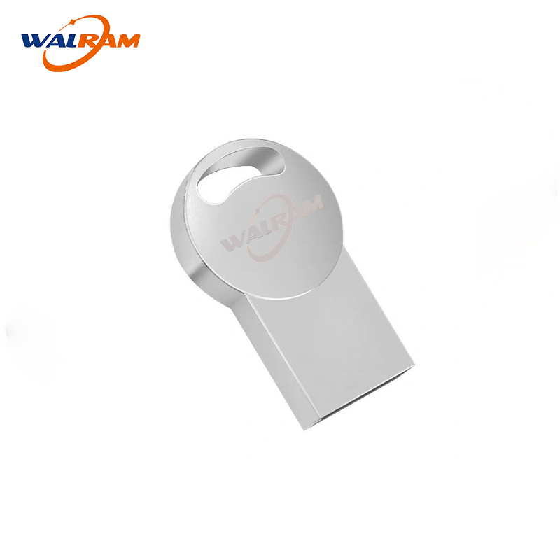 WALRAM USB Flash Drive 2.0 32GB 64GB 128GB waterproof silver U Stick Mini Pen Drive Metal Memory Stick Business: Silver / 32GB