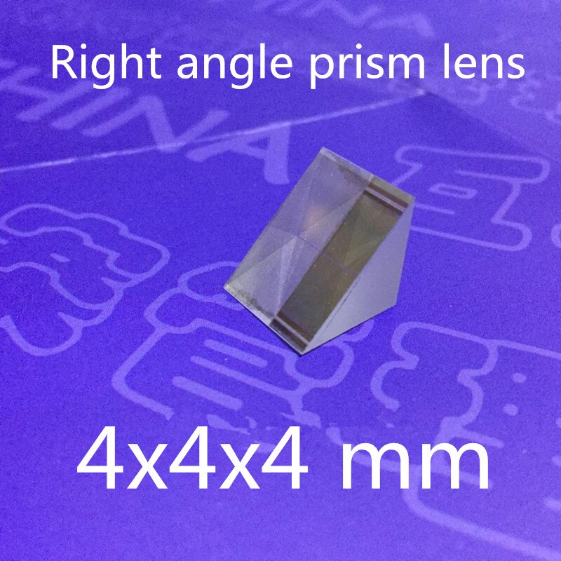 2 uds 4x4x4mm 4*4*4mm ángulo recto K9 lente de prisma Triangular