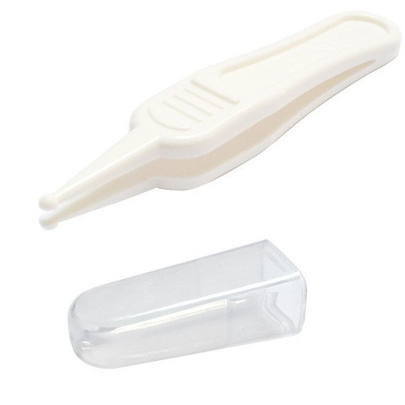 Baby nose cleaning tweezers Baby Ear Nose Navel Plastic Clean Tweezer Infant Tweezers Pincet safety Forceps #4D14: Default Title