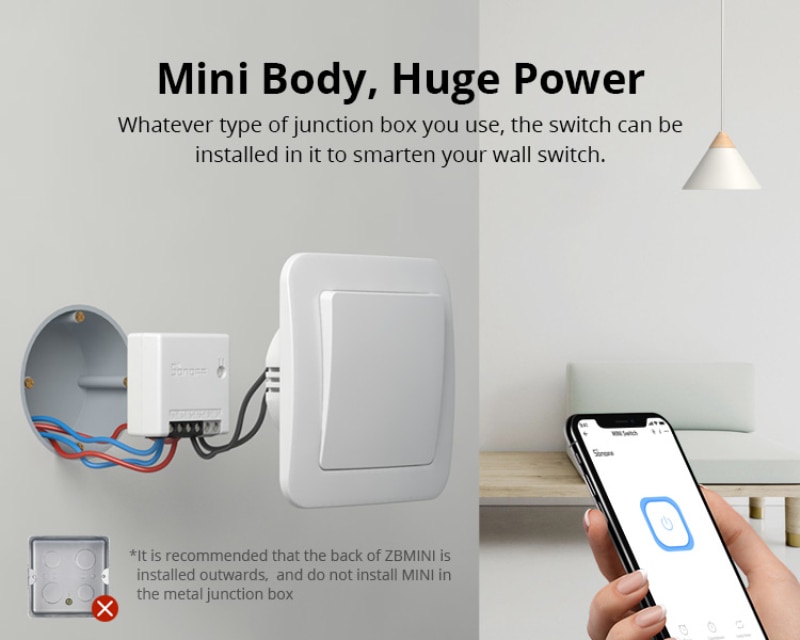 SONOFF MINI Zigbee 3.0 DIY Smart Switch Two Way Switch APP Remote Control Work With SONOFF ZB Bridge Smartthing Alexa Smart Home