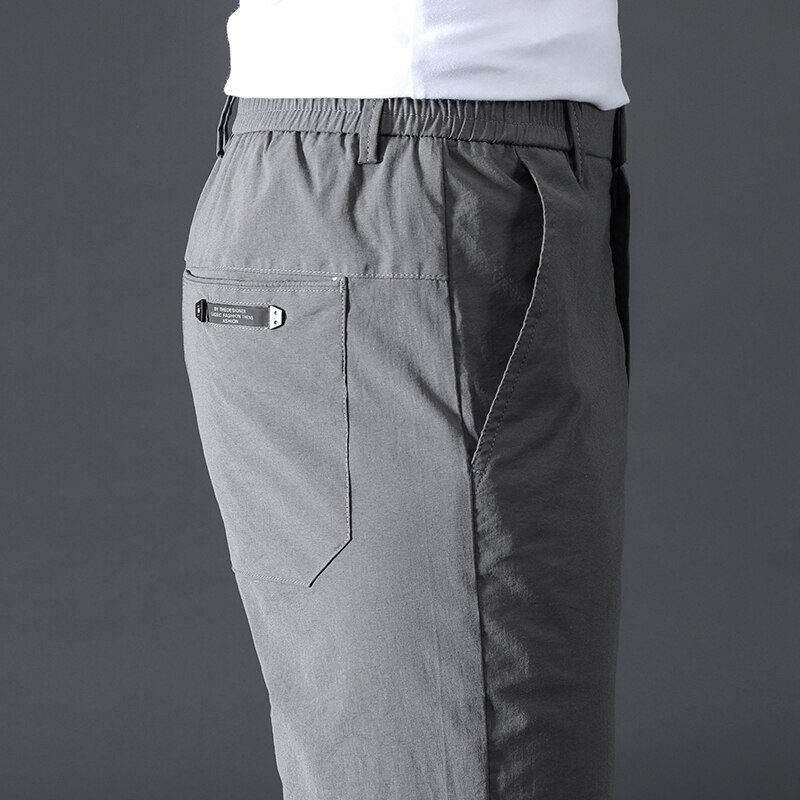 L'été Ultra-Mince Fiber De Viscose Pantalon de Costume D'affaires Pour Hommes Pantalon de Costume Slim Grande Taille Pantalon Formel Formelle Hommes Pantalons décontractés: 6802 grey