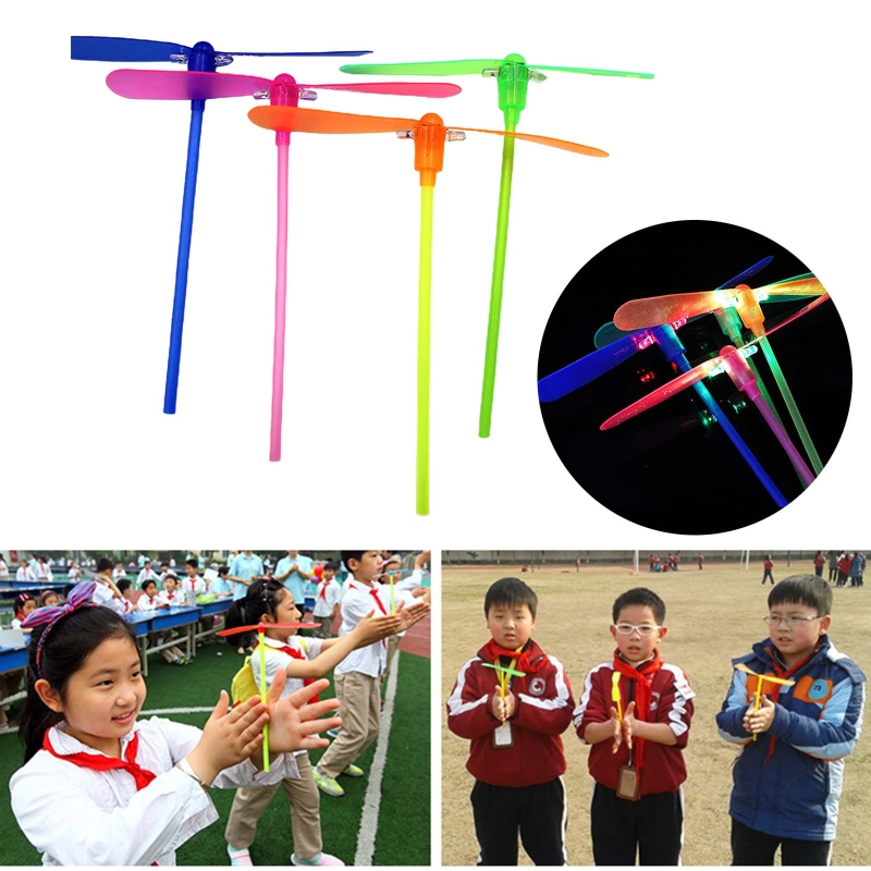 10Pcs Zomer Speelgoed Outdoor Game Waterdichte Flying Propeller Realistische Bamboe Libelle Voor Peuter Age3 + Vliegende D5QA
