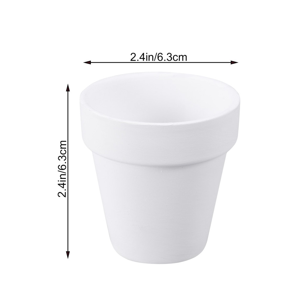 20pcs Small White Terracotta Pot Clay Ceramic Pottery Planter Flower Pots Succulent Nursery Pots with Hole (White)