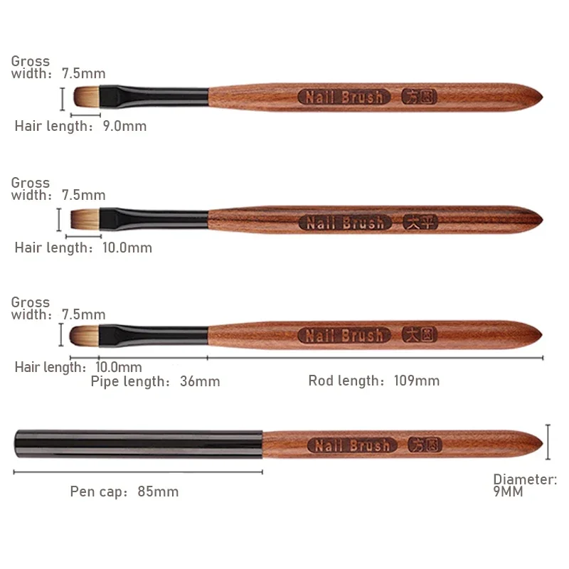 Nail Glue Phototherapy Pen UV Gel Brush Pen Acrylic Nail Art Painting Drawing Liner Brush Manicure Brushes Tool