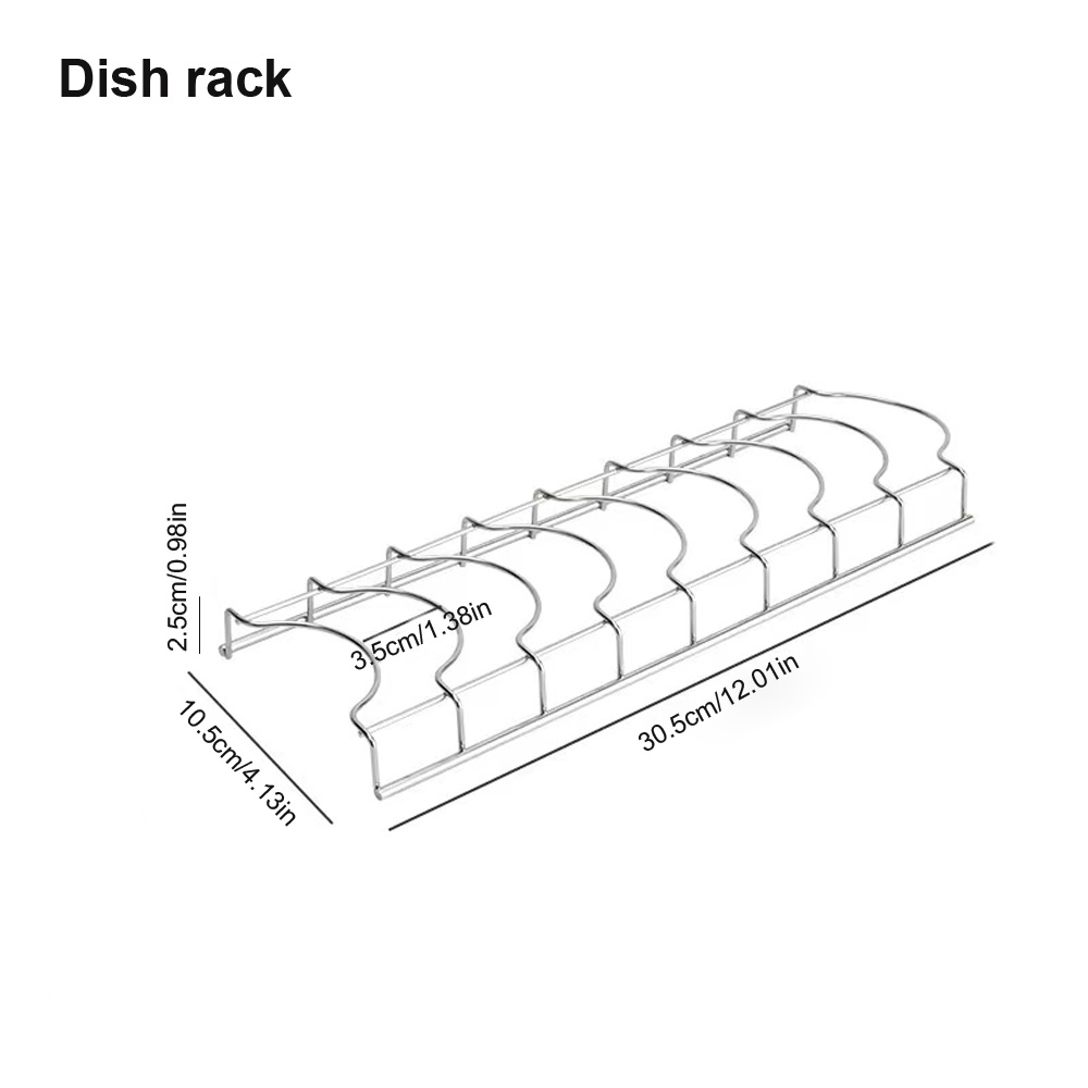 Stainless steel kitchen utensil rack, bowl rack, plate rack, drainage rack, pot cover rack, storage rack, kitchen accessories: Light Grey