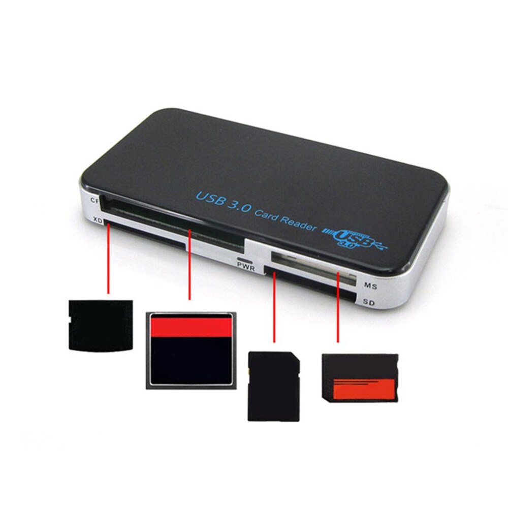 Usb 3.0 All-In-1 Compact Flash Multi Kaartlezer Adapter 5Gbps High Speed Usb Kaartlezer voor Tf Secure Digital Kaarten