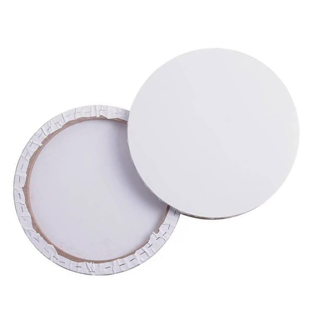 20/30/40cm Wooden Painting Frame Round Canvas Boards DIY Painting Stretched Blank Cotton Canvas Panels