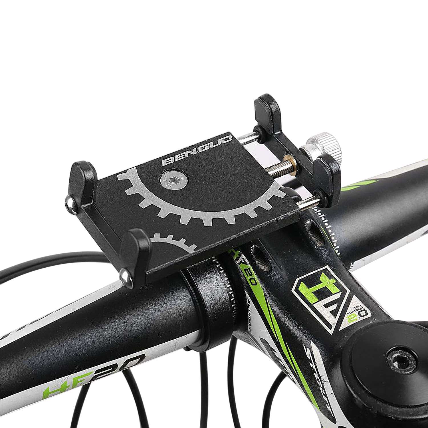 Universele aluminium mobiele telefoonhouder Verstelbare mobiele telefoonhouder Aluminium telefoonclip Fiets Scooteraccessoires