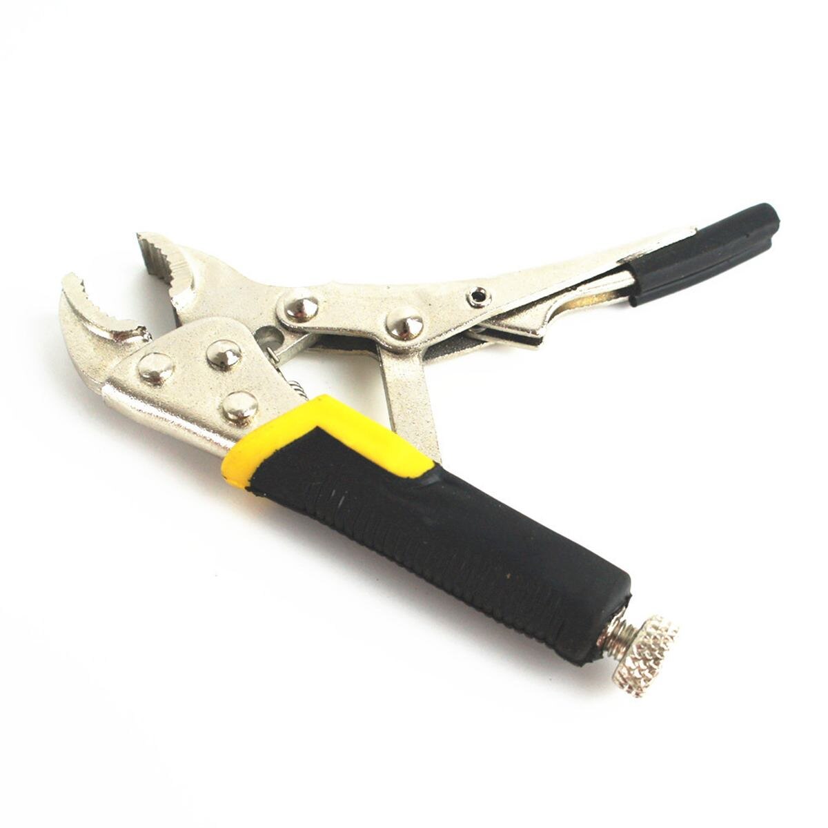 3pcs/set 4'' Wood Face Clamp Vice Grip Kit Complete Locking C Type Clip Clamp Straight Needle Pliers Locking Self Grip Plier