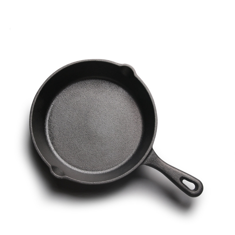 14/16/20cm støpejern stekepanne praktiske kokekar uten belegg wok kokekar panner generell bruk for gass og induksjon komfyr: 14 cm
