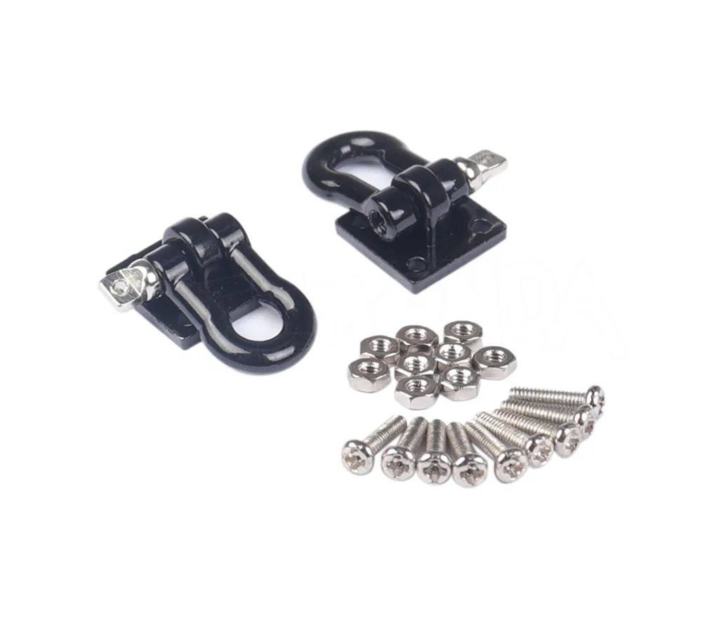 Maßstechen 1:10 Zubehör Metall Abschlepphaken Anhänger Seil Kette Anhänger Schäkel für RC Raupe Auto axial SCX10 TRX4 Tamiya CC01: Gelb