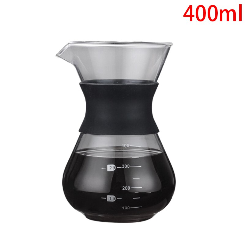 Cafetera de goteo de agua de vidrio para expreso, accesorio de café reutilizable con filtro de té, 200ml/400ml: 400ML Pot
