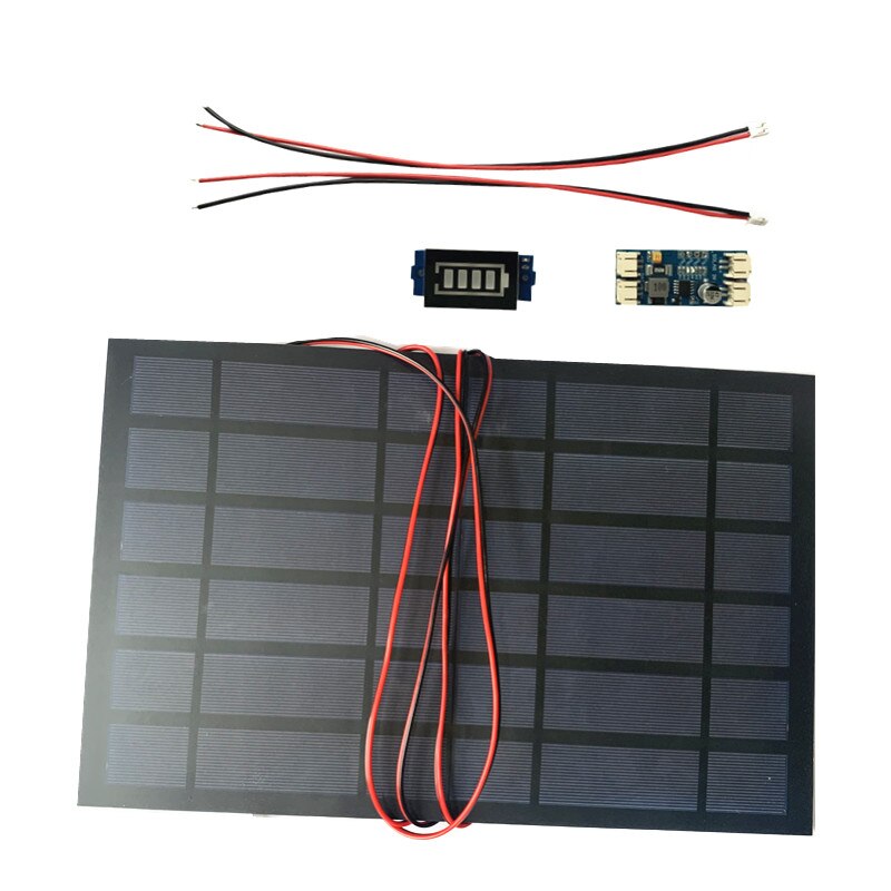 6V 4.5W 6W 10W 9V 4.2W 10W Solar panel/DIY Solar system with Solar min battery charger with battery display DIY KIT PH 2.0 Cable