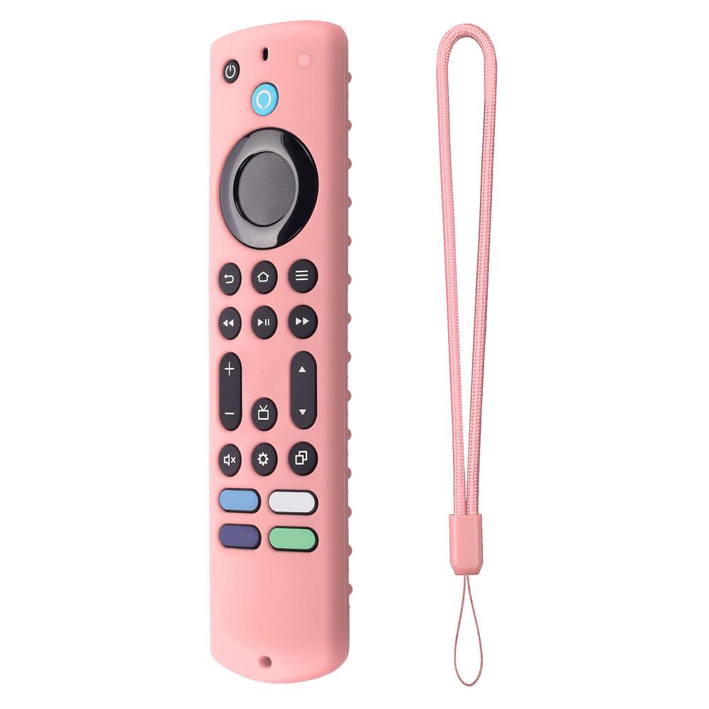 Silicone Case for firestick 4k tv stick Max Remote Control Cover Shockproof Protective All-Inclusive Cover: Pink