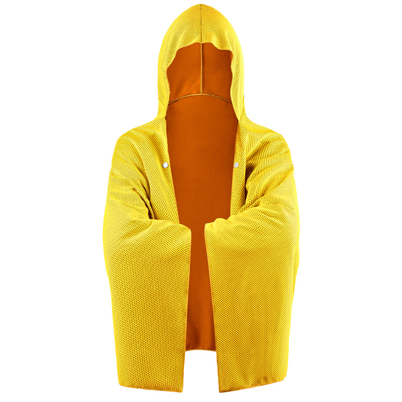 Kühlender Kapuzenumhang, Super saugfähiger, übergroßer Kapuzenhandtuch-Wickel, 4-in-1 für Schwimmen, Strand, Schwimmbad, Reisen: Grau