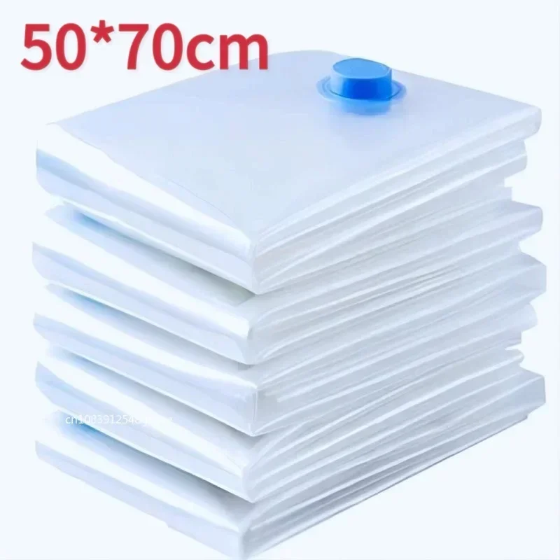 1/3/5PCS Vacuum Bag and Pump Cover for Clothes Storing Large Plastic Compression Empty Bag Travel Accessories Storage Container: L / green