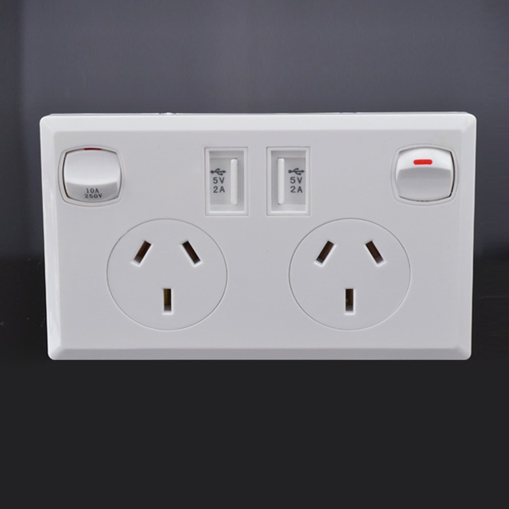 2.1A Dual USB Home Wall Supply Australian Power Kit Point Socket AU plug