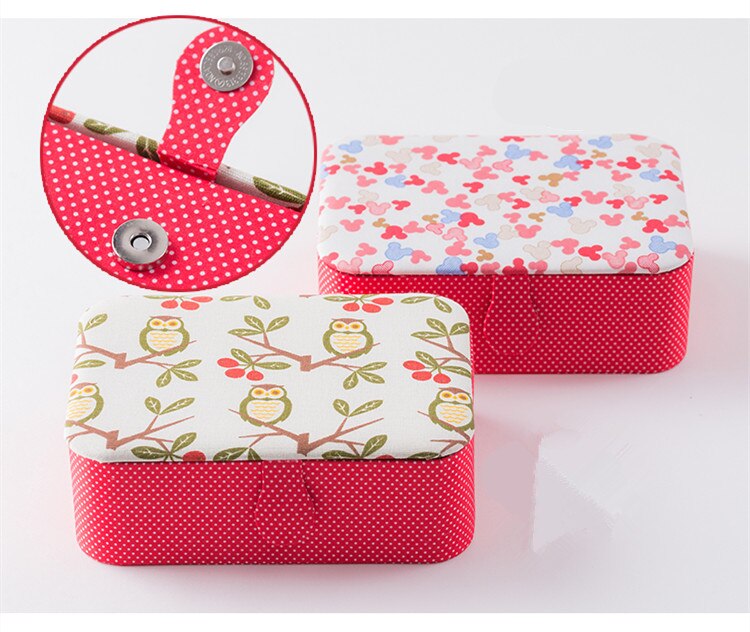 Accessori per la casa di Nozze FAI Da TE Tessuto Scatola Da Cucito Da Sposa dote di Stoffa per Cucire kit 33 Cuciture fa Nastro forbice Fili per il Regalo