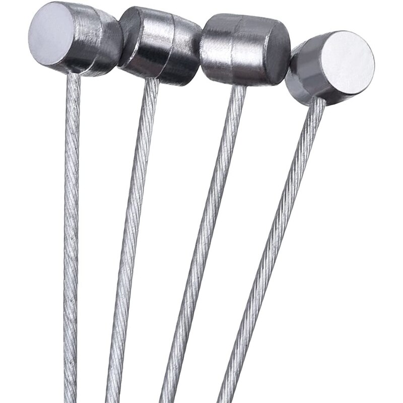 2 sets mountainbike remkabels versnellingskabels en kabeleindklemset, versnellingskabel t-type klauw fijne staaldraad