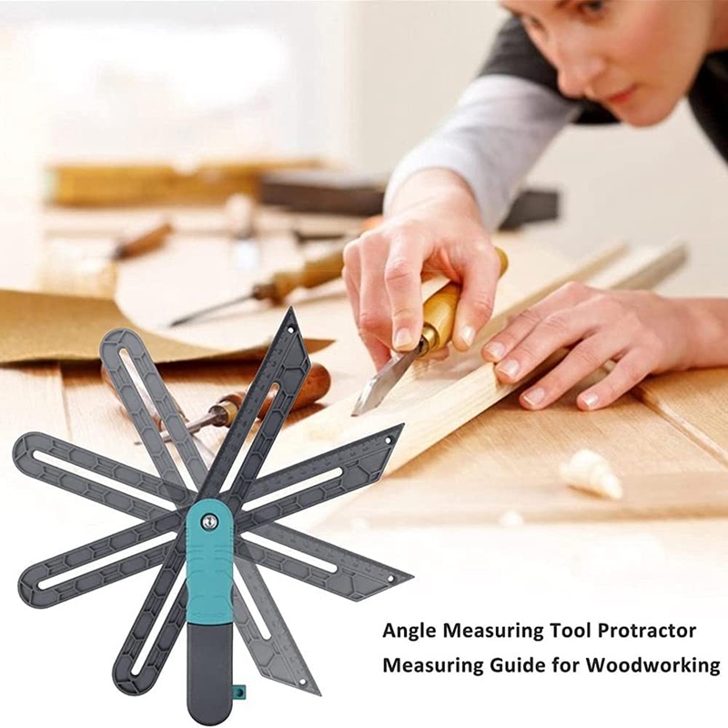 Fast Marking Measuring Ruler with Lock Adjustable Angle Ruler Multi-Function Woodworking Angle Measure Tool