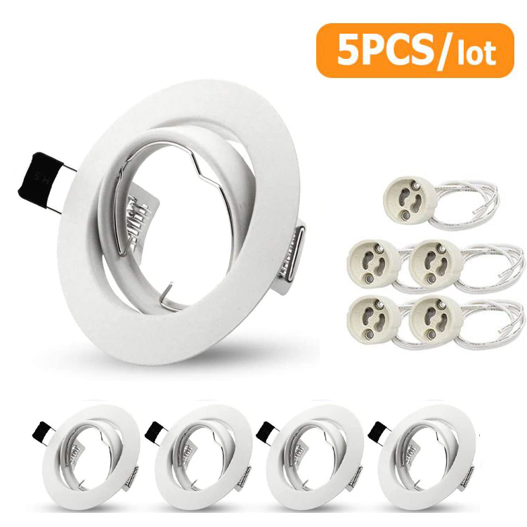 LED Downlights Frame Ronde Armatuur Verstelbare Downlight Led Houders Uitsparing voor MR16 GU10 Lamphouder Inbouw LED Spot Light: Blauw