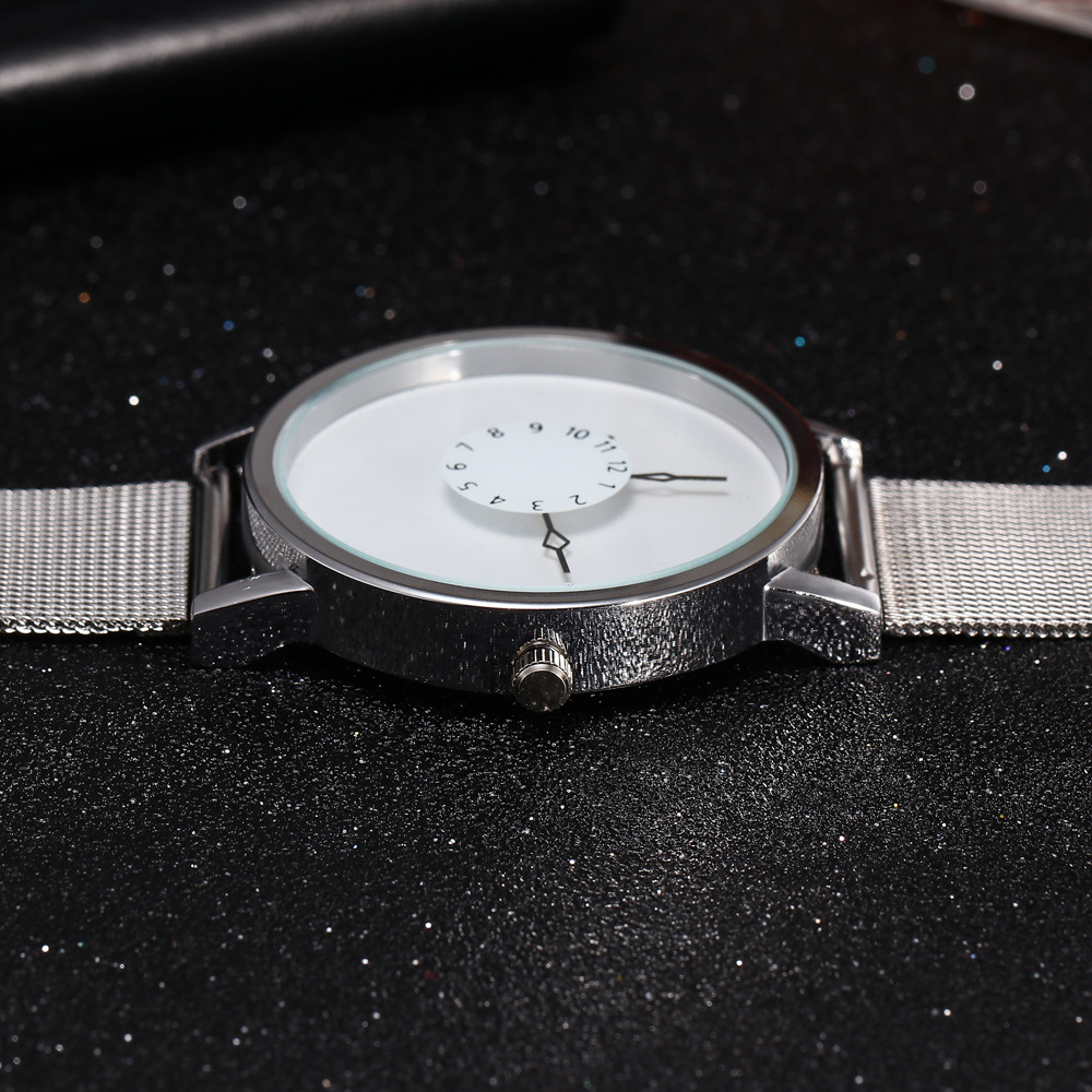 Verkoop Mode Vrouwen Mannen Unsex Minnaar Mesh Staal Polshorloge Populaire Stijl Quartz Horloges Casual Unieke