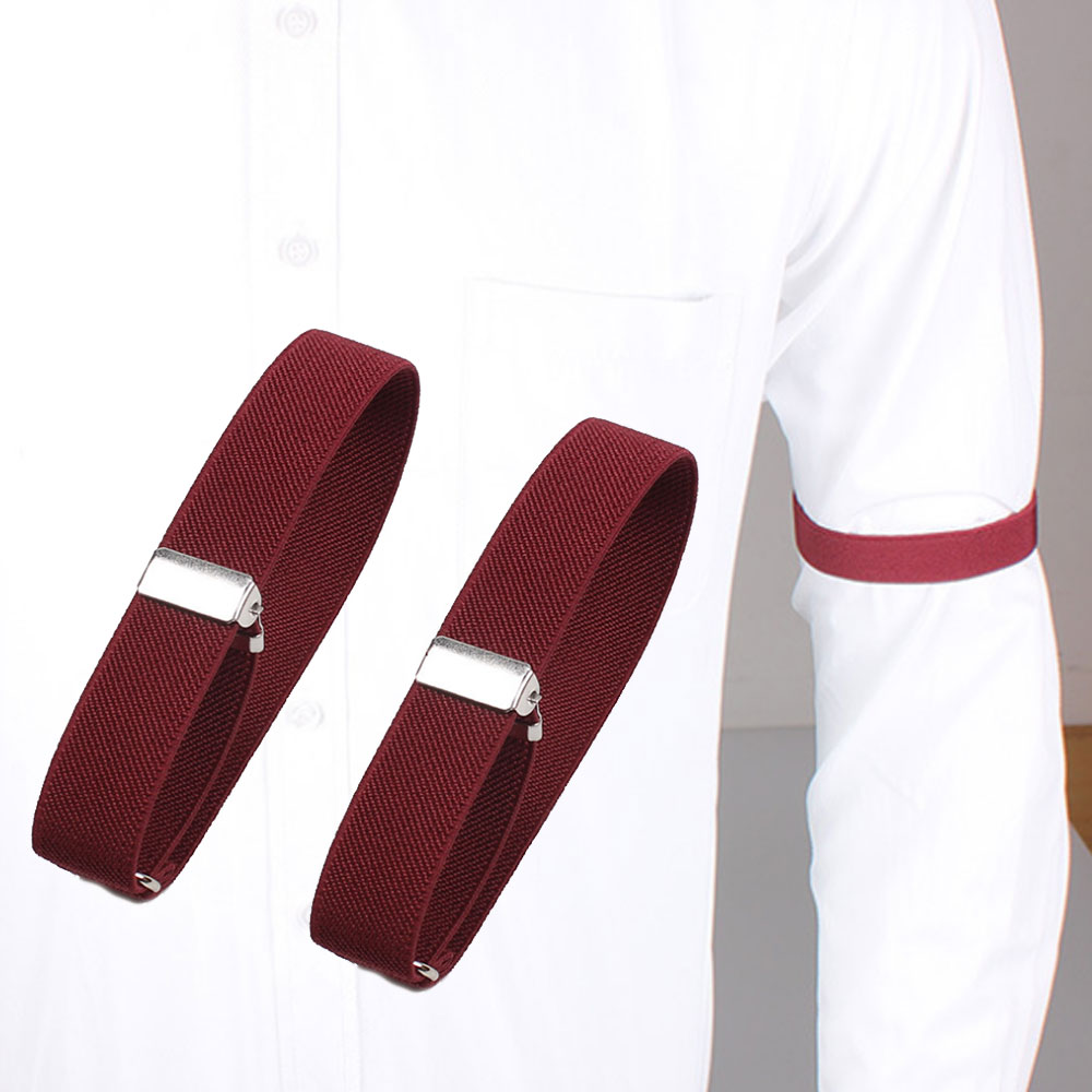 1Pair Elastic Armband Shirt Sleeve Holder Women Men Adjustable Arm Bands for Party Wedding Clothing Accessories Business