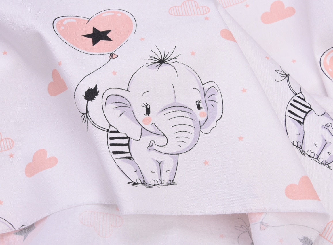 160cm*50cm ballon elefant nyfødte baby børn bomuldsstof trykt klud syning quiltning sengetøj tøj kjole patchwork stof: C