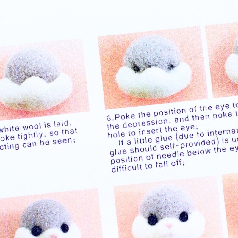 Schattige dieren hamster wollen vilt pop knutselen handgemaakte diy onafgemaakte geprikte breipakket naald materiaal tas