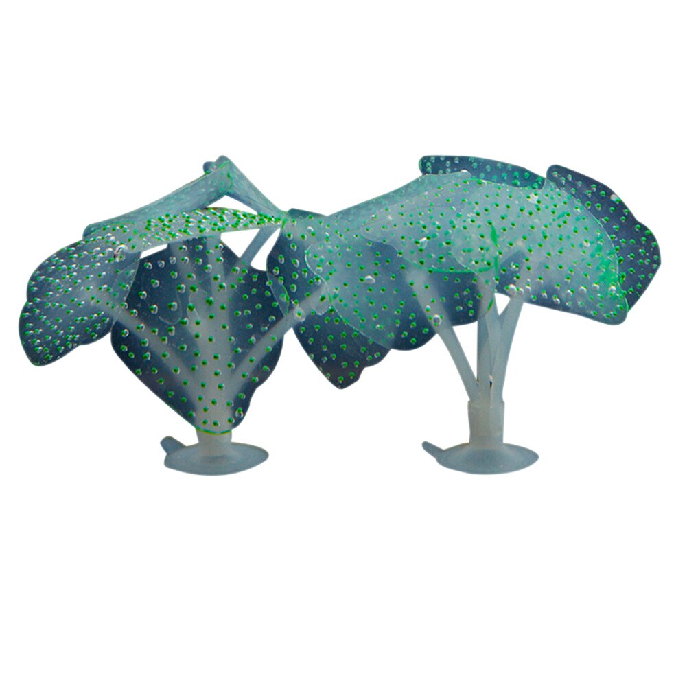 Aquarium Gloeiende Kunstmatige Kwallen Siliconen Gesimuleerde Waterplanten Fluorescerende Vivid Kwallen Aquarium Decor E2: Groen