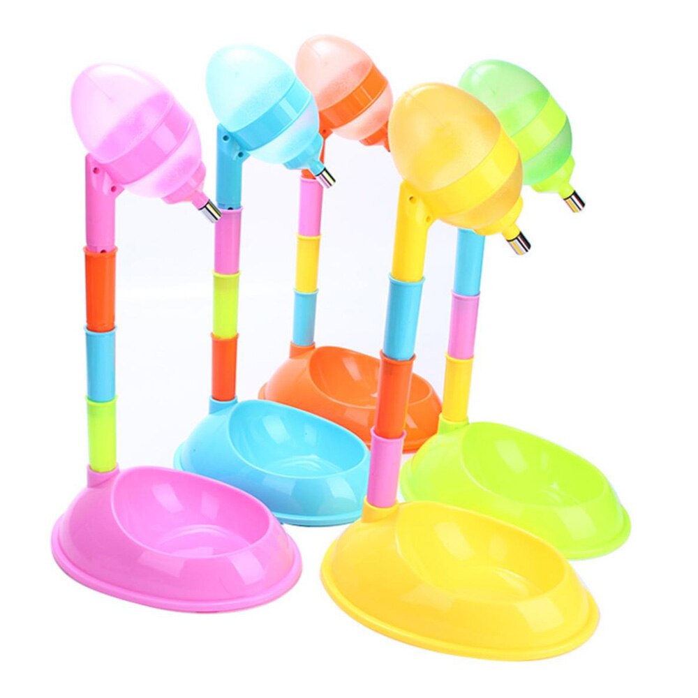 Qqqpet 600ml staande voerbak huisdierbenodigdheden hondenvoerbak automatische waterdispenser fles drinkfontein voor katten