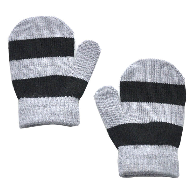 Warmmom – gants en laine chauds pour enfants de 1 à 5 ans, en tricot, pour l'extérieur et l'hiver: T6