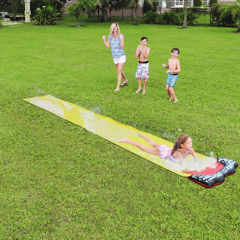 Waterslide Inflatable Garden Kids Fun Outdoor Slip Pool Splash Park Outdoor Surfboard Water Toys Game