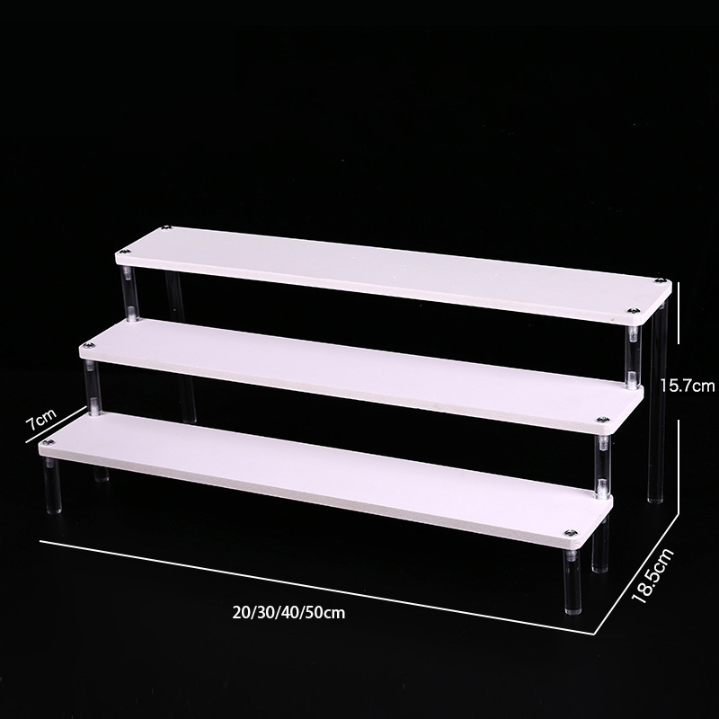 2-5 Tier Acrylic Blind Box Storage Shelf Chevron Steps Toys, Models Display Stand Cosmetics, Skin Care Products Decorative Table: 6XL / Navy