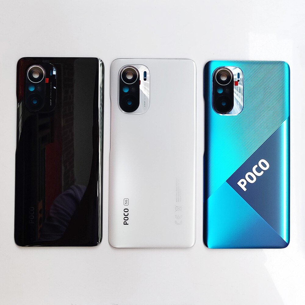 Original For Xiaomi POCO F3 5G Glass Battery Back Cover Housing Case+ Adhesive Sticker For Xiaomi POCO F3 Battery cover
