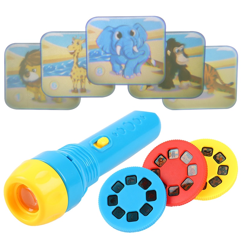 Flashlight Projector Toy Projection film toys Baby Sleeping machine learning and education Toy Sleeping light Drawing toys tool