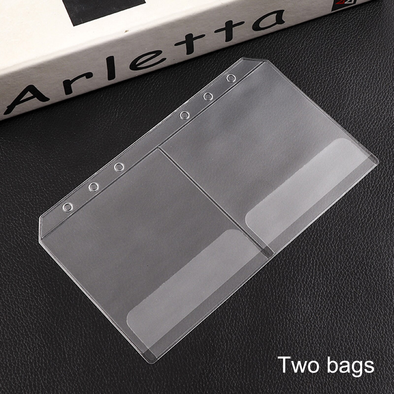 12pcs Transparent PVC Storage Cards Holder A6 Binder Rings Universal Notebook 6 Hole Loose Leaf Filing Storgae Bags