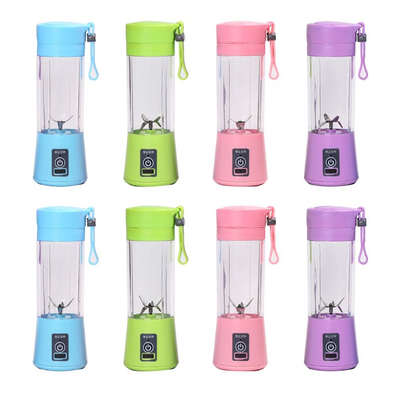 Batidora batidora portátil de 4/6 cuchillas para batidos de leche de zumos de frutas con recargable por USB