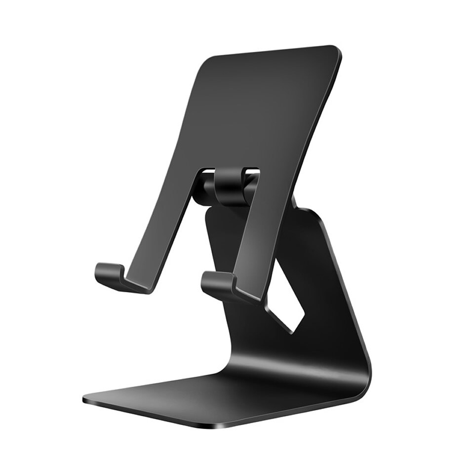 OUTMIX Desktop Holder Tablet Stand for ipad 9.7 10.2 10.5 11 12.9 inch Rotation Aluminium Tablet Stand Secure for Samsung Xiaomi: Black