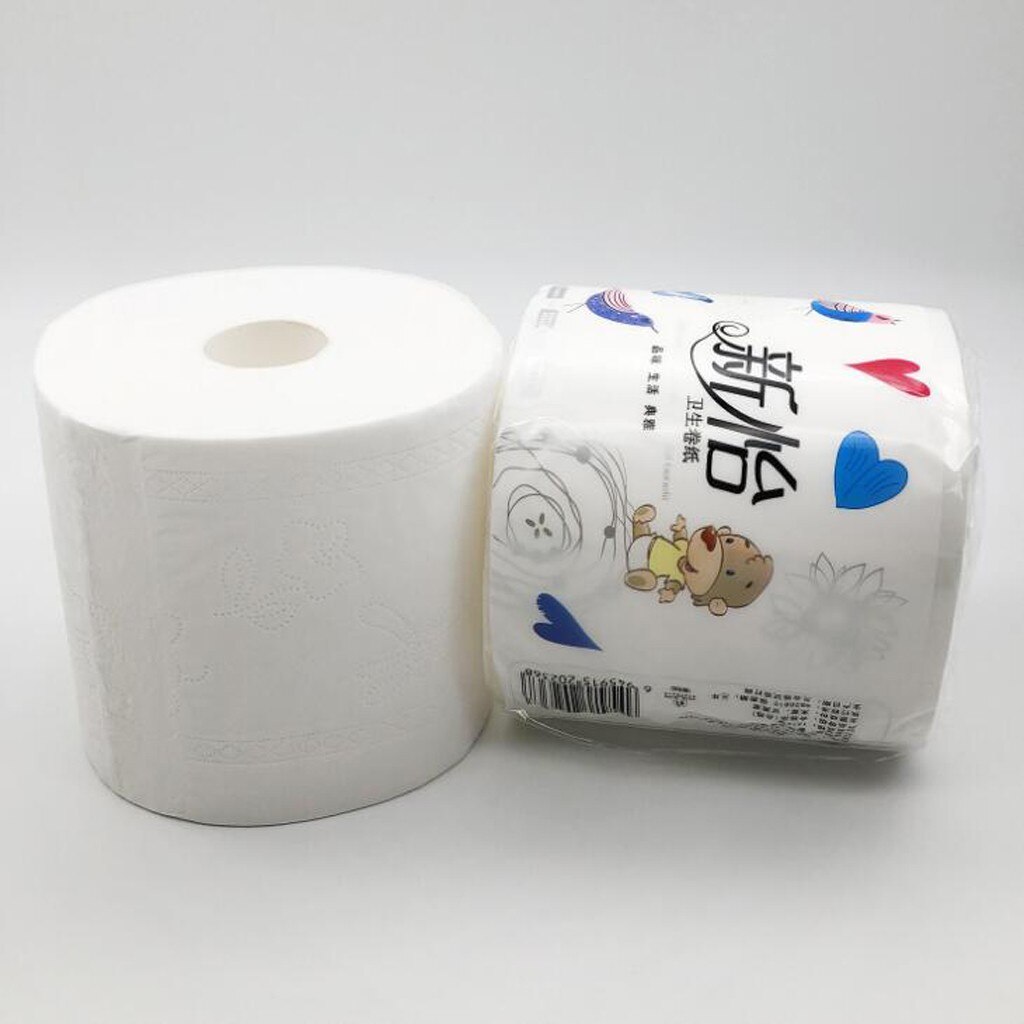 10 Rolls Soft Toilet Tissue Hand Home Paper Towels Quilted Paper Washroom Roll Paper For Household Bathroom Sanitary Supplies