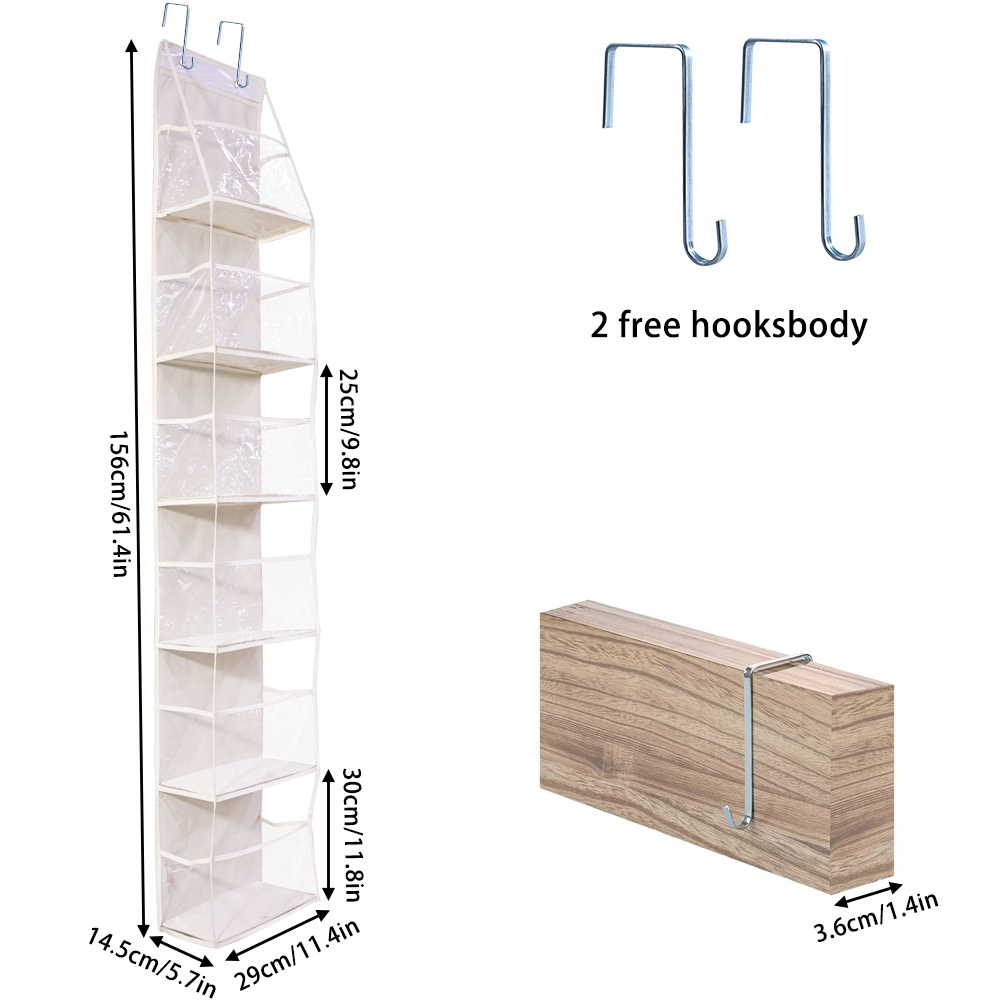 1pc 4/6 couches sur la porte organisateur suspendu cosmétiques tenture murale rangement organisateur pour pépinière salle de bain placard chambre dortoir: Bleu