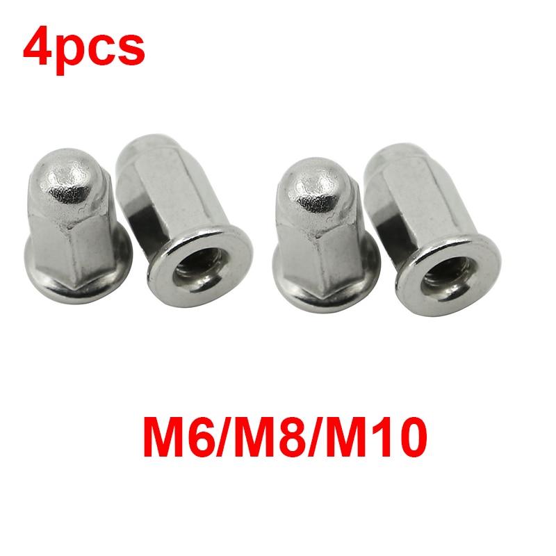 4PCS M6 M8 M10 Acorn Cap Nut Screw Bolt Hex Head Dome Metric Thread Pitch for yamaha DT50 DT80 FJ1100 FJ1200 FJ600 FZ600