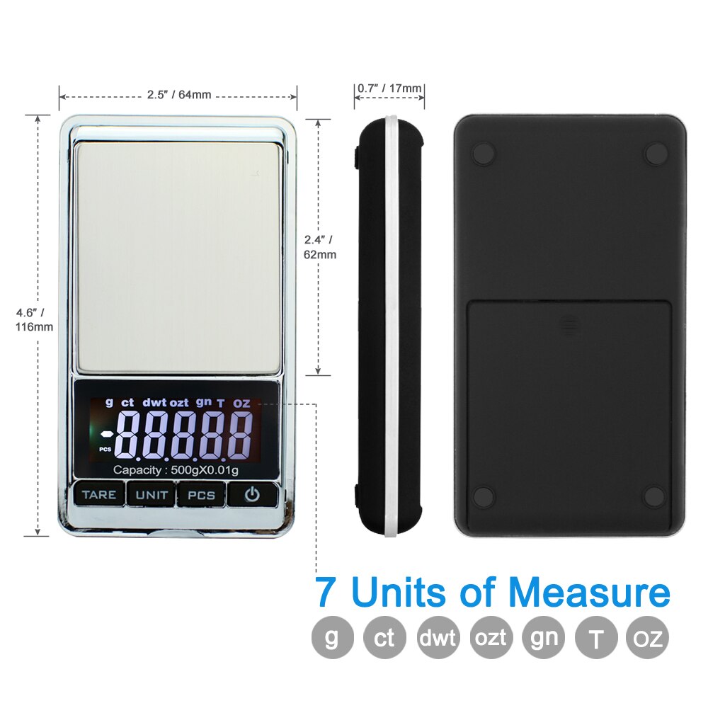 Mini Jewelry Pocket Scales High Precision Gold Diamond Accurate weight Balance Digital Electronic Scales